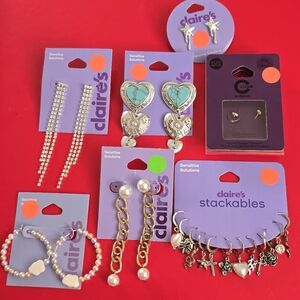 New Set of 7 Claire's Earrings Bundle